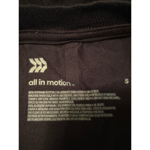 NWT All in Motion Women's Long Sleeve Black T Shirt Cotton/Spandex Size Small - Picture 3 of 5